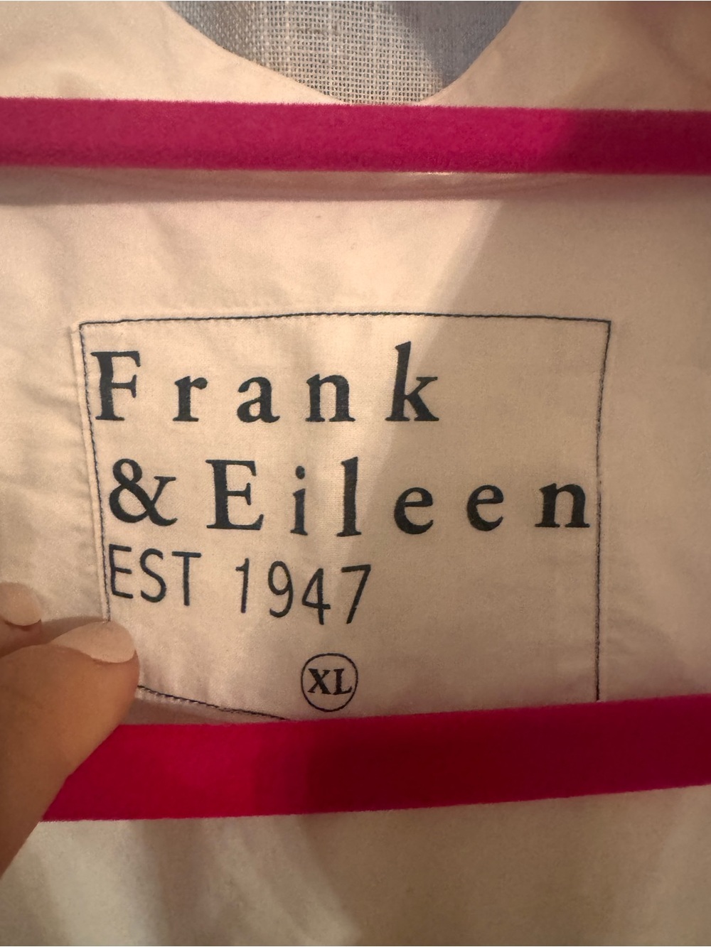 Frank & Eileen Women’s White Band-Collar Dress Shirt - Picture 3 of 14
